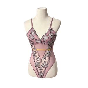 Mesh Butterfly Lingerie Bodysuit